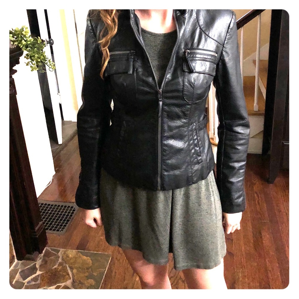 Small NY&CO black leather jacket